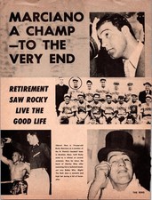 Rocky Marciano The Ring Magazine Article Vintage Boxing Legend Page 1960s