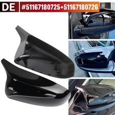 Für BMW X5 E70 X6 E71 M-Stil Glanz Schwarz Spiegelkappen Gehäuse Abdeckung 07-13