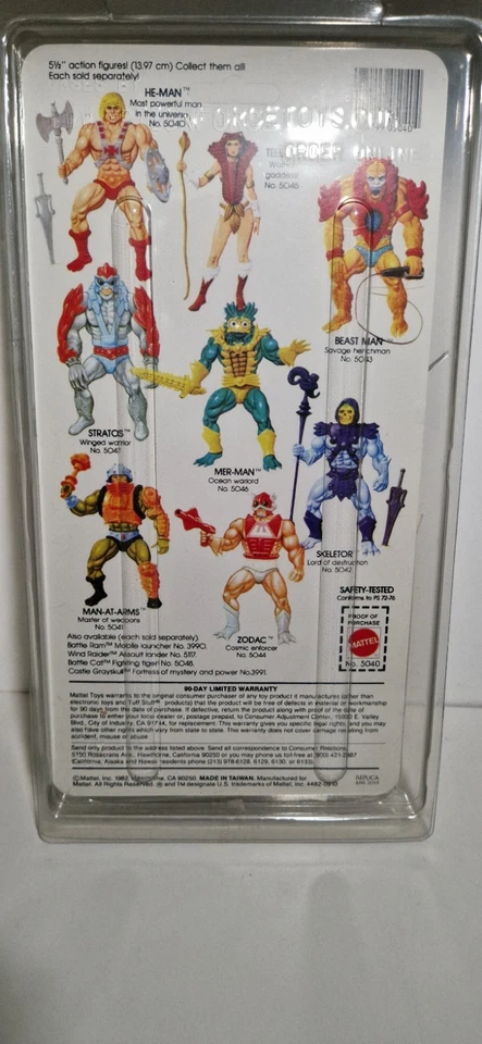 Motu Mattel Masters of the Universe He-Man Taiwan 1981 with Repro Card And Case - Imagen 2 de 4