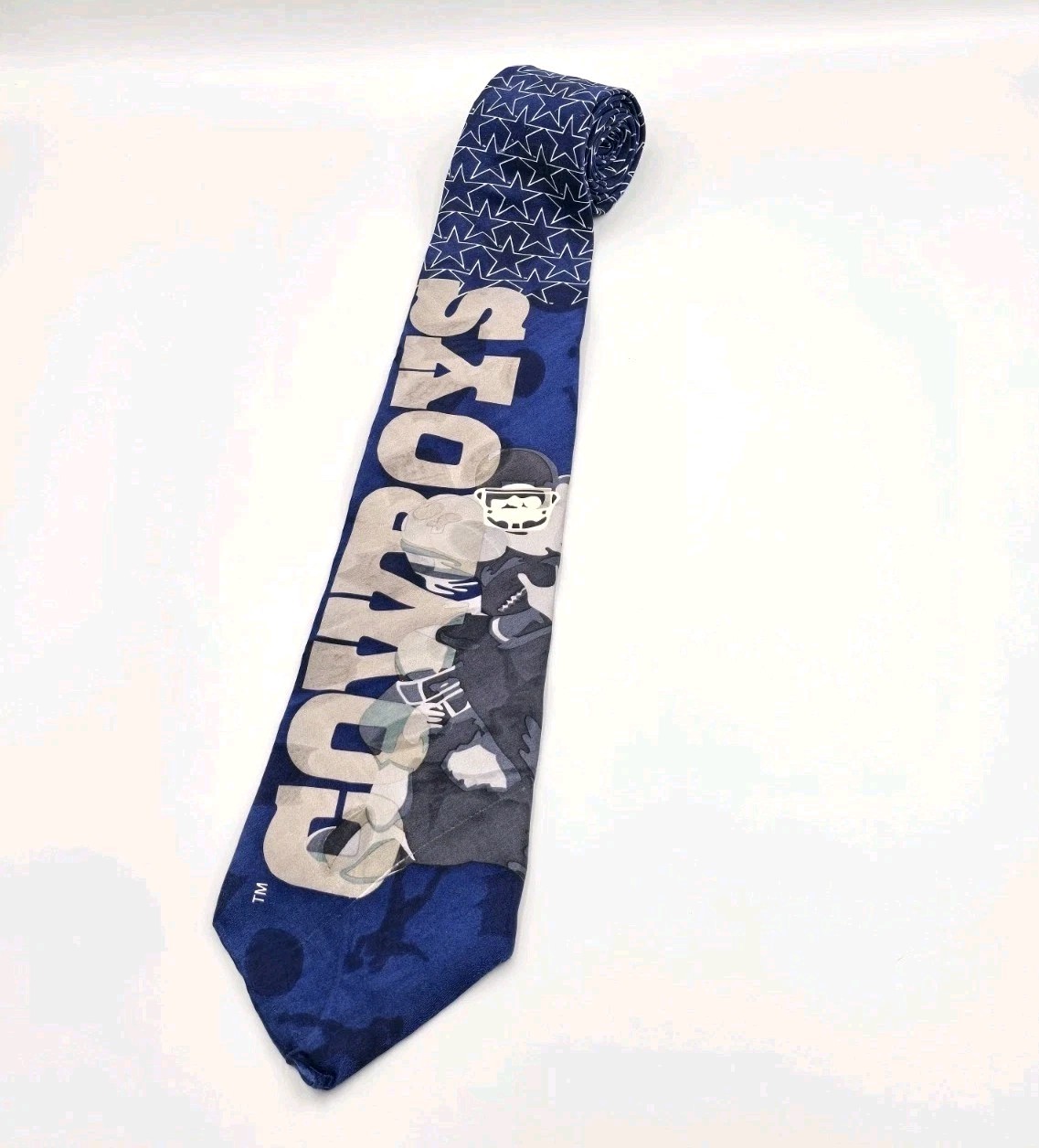 VTG Dallas Cowboys 90s Superbowl Team NFL Mens Necktie Texas Football 100% Silk
