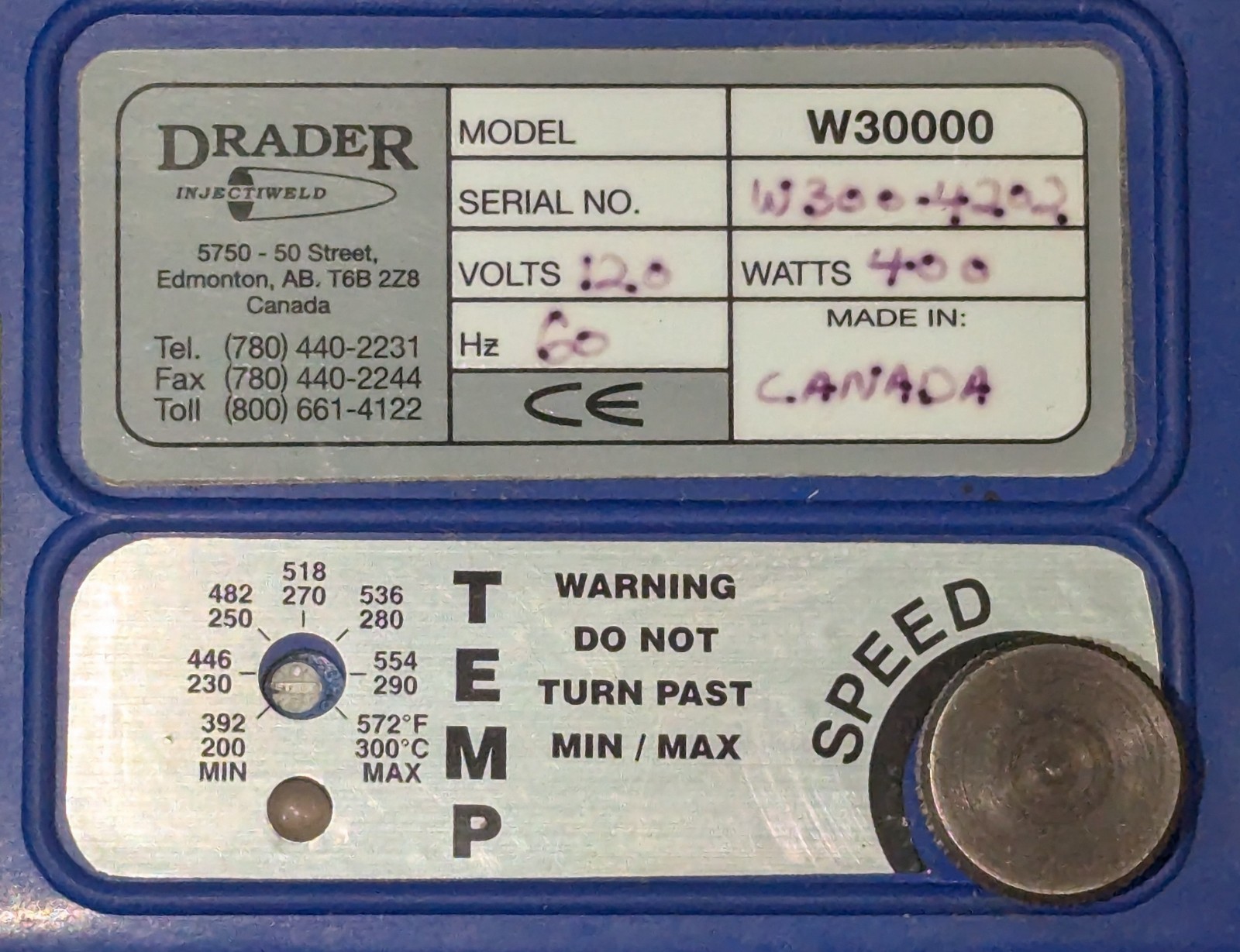 Drader Injectiweld W30000 Plastic Welder 120V In Case With Manual (C) image 5