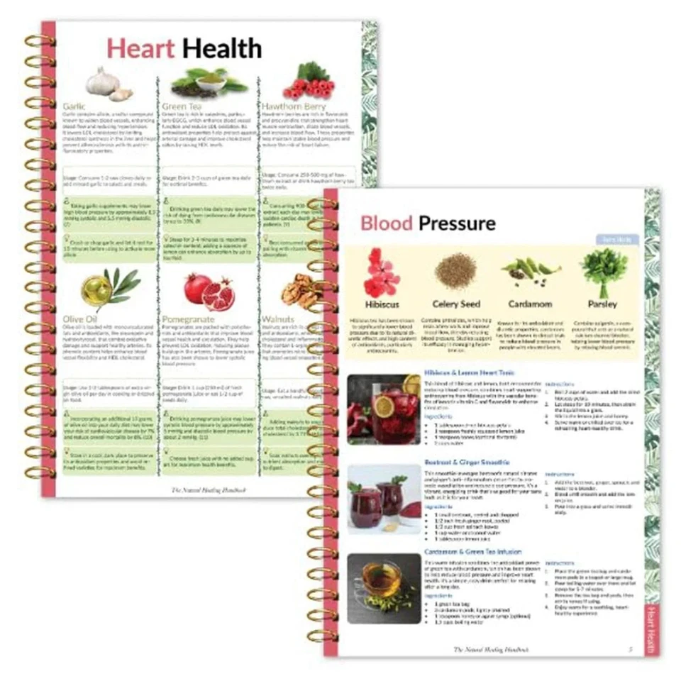 The Natural Healing Handbook, Spiral-Bound Guide for Herbal Remedies and Natural - image 4 of 4
