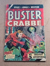 Buster Crabbe 2 1954 Golden Age Comic Lev Gleason Sci-Fi Horror HTF Low Grade