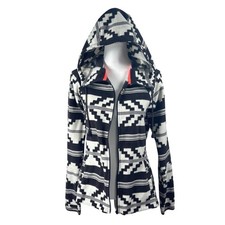 Y2K Billabong Zip Hoodie M / L Black Gray Southwestern Geometric Surfer Skate