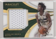2017-18 Panini Immaculate Massive Memorabilia 20/25 Sterling Brown #MM-SBR 0q0