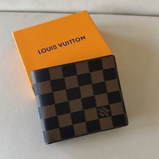 Men s Louis Vuitton Brown Monogram Grid Wallet with Box Dust Cover