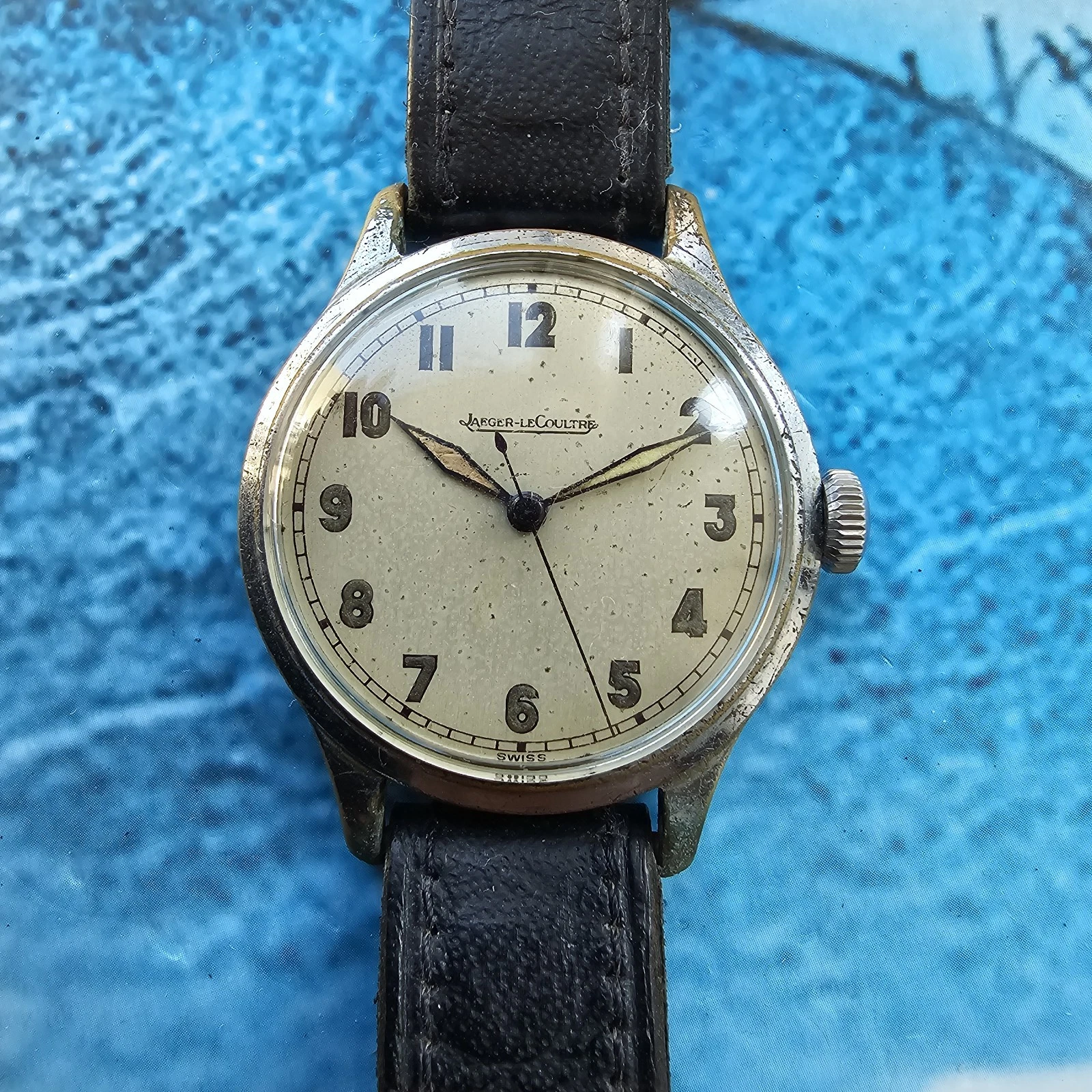 Jaeger LeCoultre — Vintage Jaeger LeCoultre  WWII Tritium Dial Military Men's Watch Cal P478