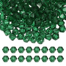 3mm Bicone Crystal Beads, 600 Pcs Glass Faceted Spacer Bead, Dark Green