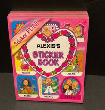 Personalized Name ALEXIS STICKER BOOK Stick With Us Girls Funky Groovy Stickers
