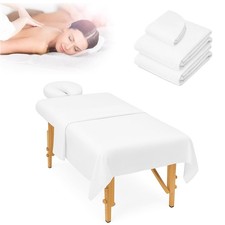 Coynurex Massage Table Sheet Set, 3 Pieces Flat Sheet, 1 Set - White, White