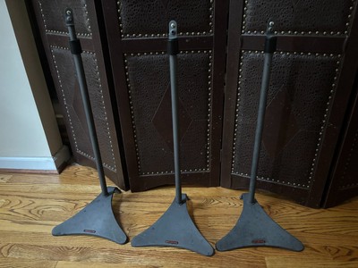 Set of 3 Atlantic adjustable metal satellite speaker stands 27''- 48''