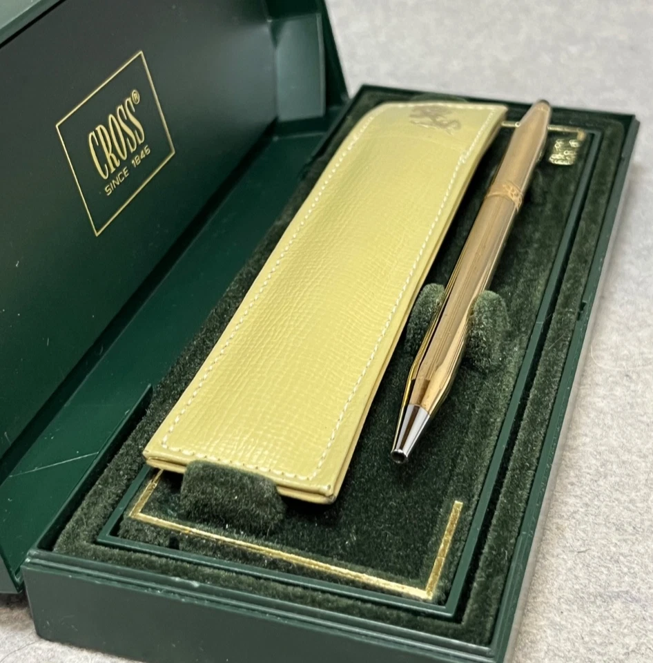 Bolígrafo Cross Damas Oro 14K “Rosas” #1542 + Soporte, Caja, Recarga 🇺🇸 SIN GRABADO Foto 4 de 4