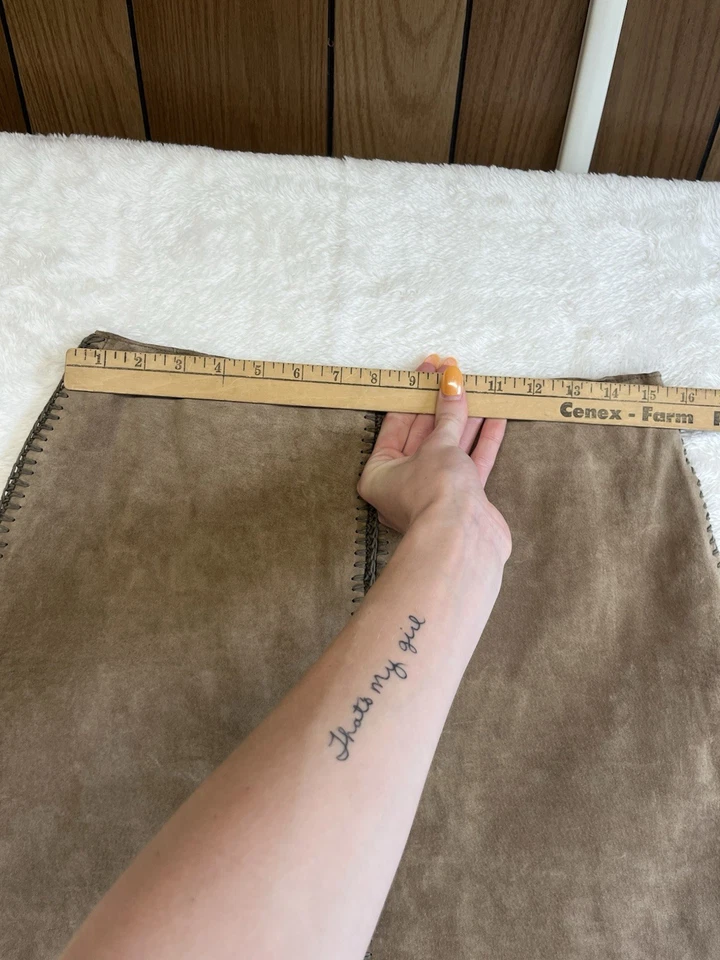 Falda lápiz larga vintage de gamuza con cordones laterales Jones NY COUNTRY TOSTADA TALLA 8 Foto 4 de 4