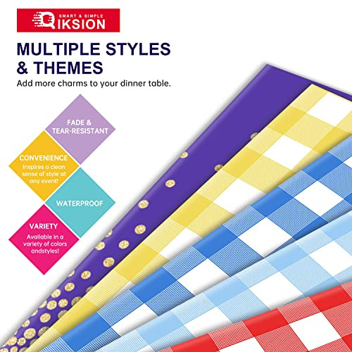 Plastic Table Cloth Disposable 54 x 108 Inch Tablecloths for 2 Pack D2 Aqua - Picture 6 of 7