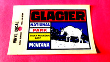 Glacier National Park Montana Rocky Mountain Goat Vintage Souvenir Decal Sticker