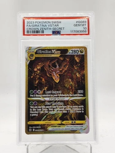 GIRATINA VSTAR 2023 POKEMON CROWN ZENITH GOLD SECRET RARE #GG69 PSA 10 Q0895