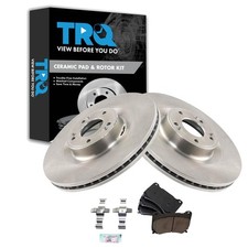 TRQ Front Brake Pad and Rotor Set Ceramic Compatible with 2011 Hyundai Equus ...