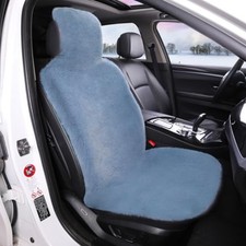Soft Fuzzy Faux Fur Car Seat Cover, 1 Piece Front Seat With Backrest Grey
