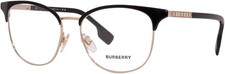 Burberry BE1355 1109 Eyeglasses 52mm Light Gold Black / Clear Demo Lens
