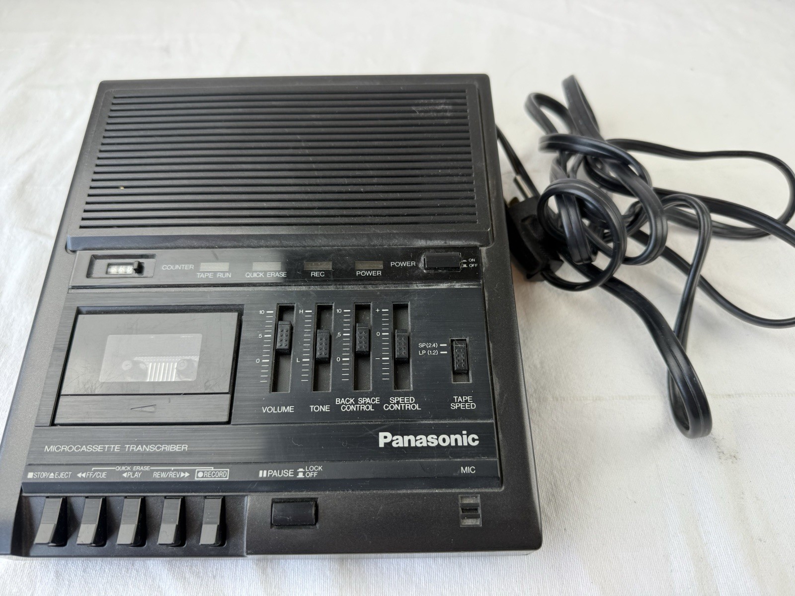 Panasonic RR-930 Black Microcassette Transcriber, TESTED
