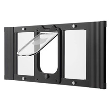 Adjustable Cat Door for Window  Fits Window Widths 31"-36"  4 Lock Modes  Alu