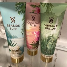 Set of 3 Victoria Secret Body Lotion Seaside Surf, Coastal Bliss, Vibrant Breeze