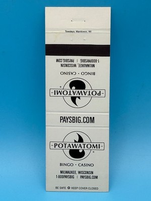 Potawatomi Bingo Casino Milwaukee WI Matchbook Towsleys Vintage Casino