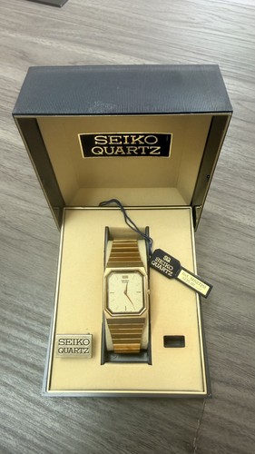 Neo Vintage Seiko 7430-5409 Quartz Watch Tank Gold Tone Thin -  Great Condition 