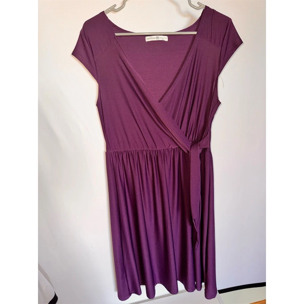 Purple Wrap Dresses for sale | eBay