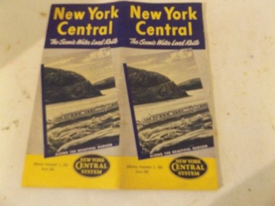 New York Central System Passenger Timetable Dec 2, 1951 The Water Level Route