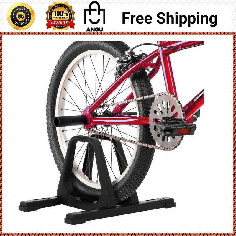 Black 1-Bike Portable Floor Stand Garage Bike Rack