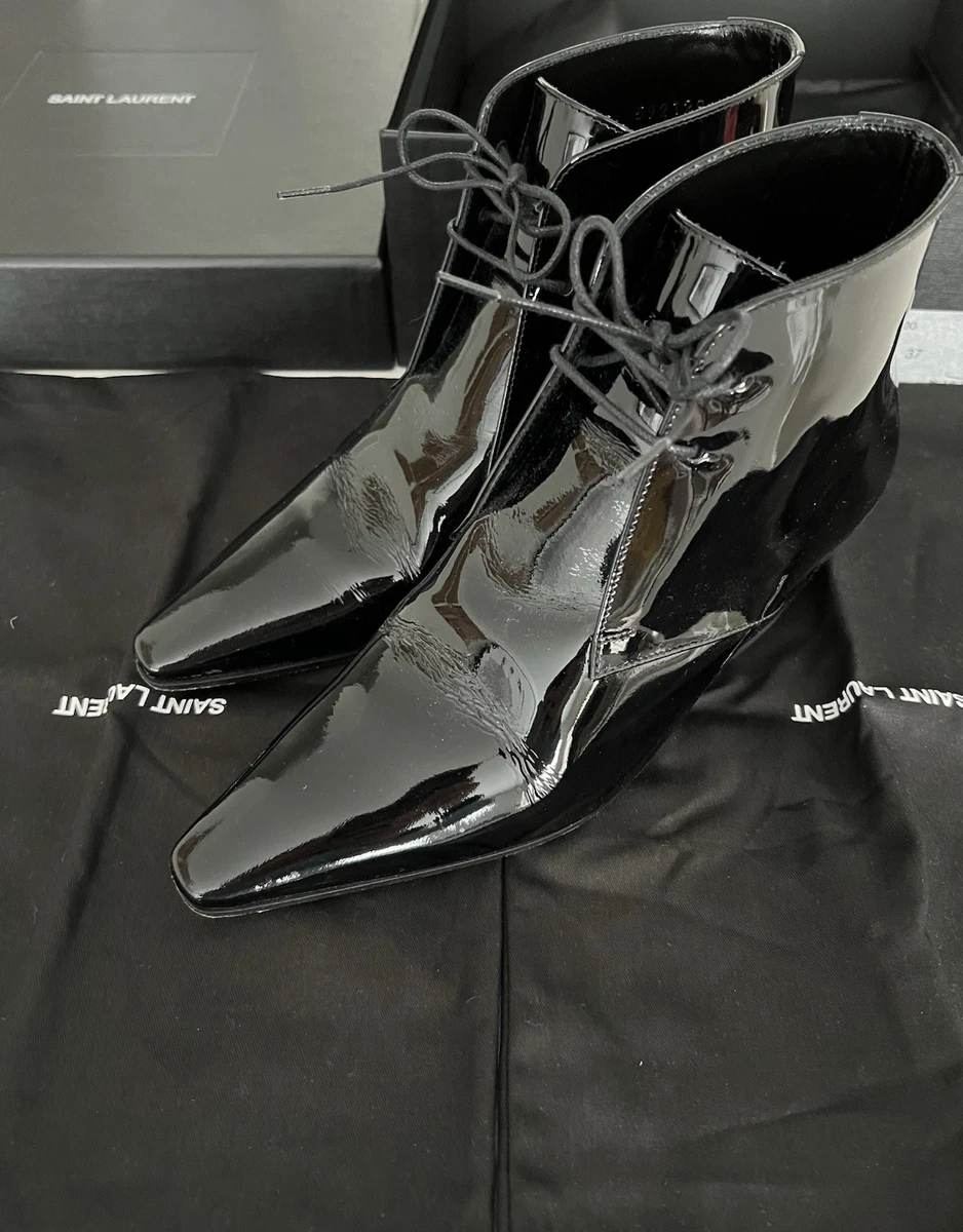 Saint Laurent Patent Leather Boots for Women for sale | eBay