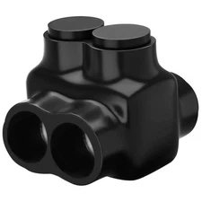 OhLectric Electrical Power Cable Connectors - Single Side Entry Splice - Blac...