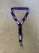 Vintage Nike Lanyard Detachable Keychain Badge ID Holder Purple