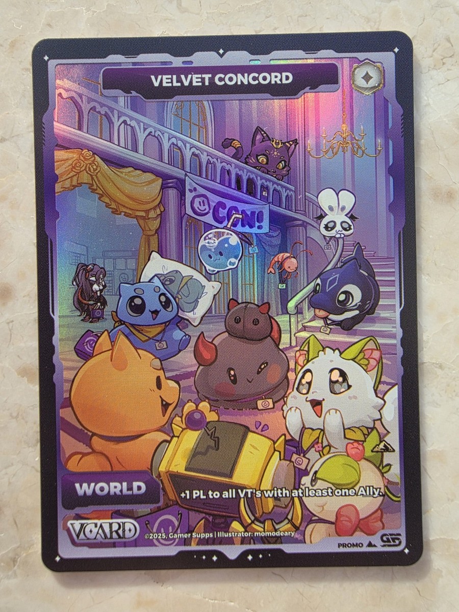 Gamer Supps VCard TwitchCon 2025 Promo Velvet Concord Full Art