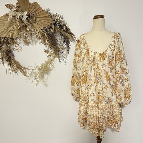 Spell & The Gypsy Collective Meadowland Linen Tunic Dress Floral Boho Sz M - Picture 6 of 16