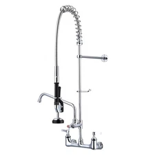 Aquaterior Wall Mount Pre-Rinse Faucet Kitchen Sink 36" Height Sprayer Home