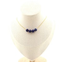 Steine Und MinéRaux. Halskette 4 Perlen Lapislazuli Du Pakistan QualitäT 5A 8 MM