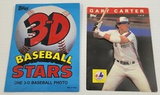 1985 Topps 3-D Baseball Stars Oversized Trading Card Gary Carter #15