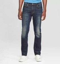 Men's Slim Straight Fit Jeans - Goodfellow  Co Denim Wash