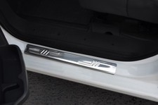 Chrome Door Sill Trim Covers Scuff Protectors Set To Fit Toyota Aygo 2005-14