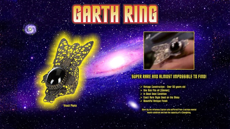 TREK PROP GARTH RING TV STAR SUPER RARE COSTUME ONLY ONE L@@K
