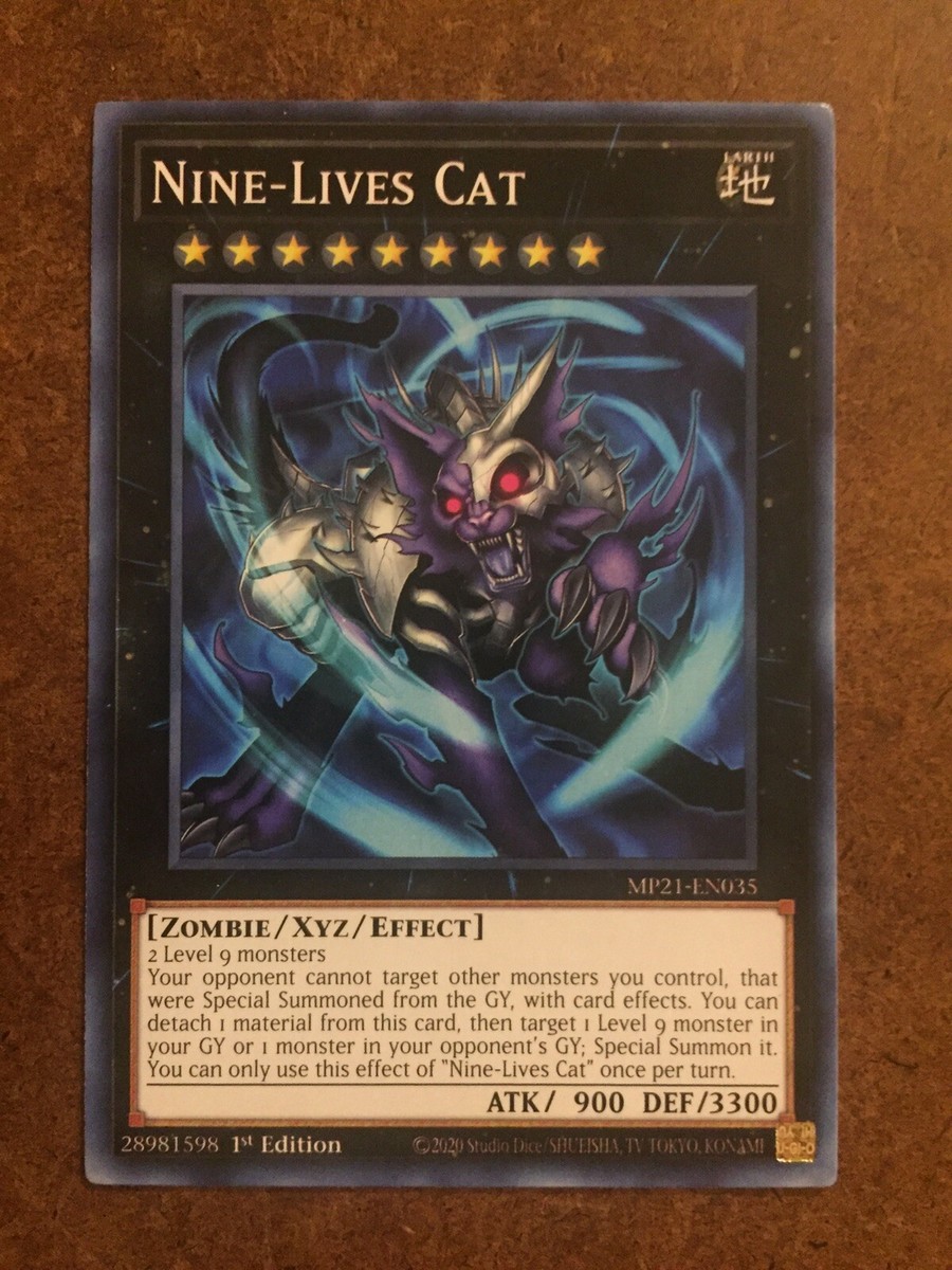 Nine-Lives Cat MP21-EN035 Yugioh Trading Card | eBay