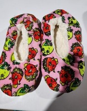 Kids Shopkins Slippers Soft Pink, Red And Green Size 11