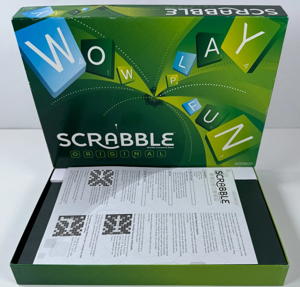Original Scrabble Board Game by Mattel 2012 Edition - (10yrs+) ~ Complete - Image 3 of 4