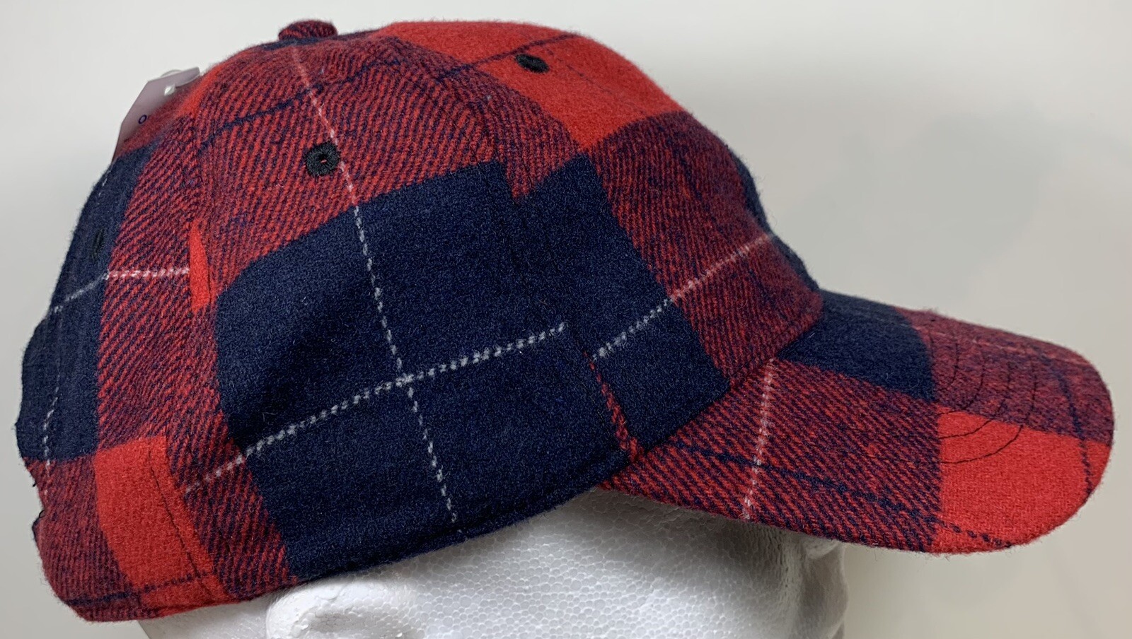 Checkered Blank Hat Gingham Checked Pattern Red C… - image 5