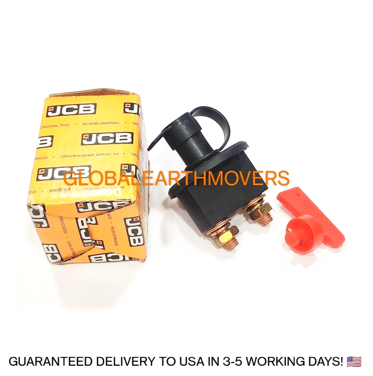 JCB PART - GENUINE JCB BATTERY ISOLATOR SWITCH WITH KEY (PART NO