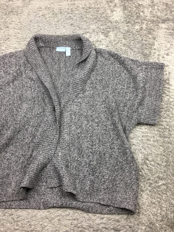 Cárdigan Suéter Liz & Me Top Mujer Talla 4X Gris Manga Corta Acrílico 30/32W Foto 2 de 4