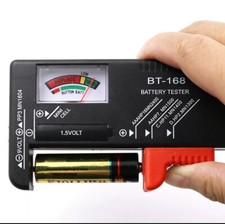 Battery Tester Analogue 1.5V. Includes Dedicated 9V Tester
