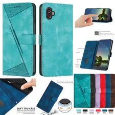 For Samsung Galaxy "M" F" Xcover" Series Magnetic Leather Flip Card Wallet Case